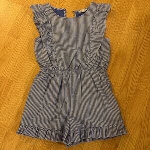 Striped Blue Kids Romper